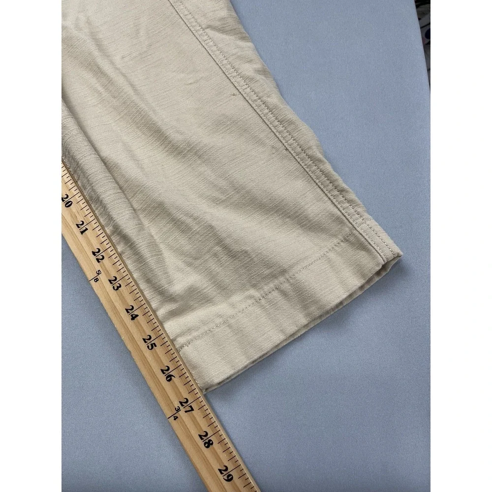 J Crew Womens Pants Size 8 Khaki Chino Ankle Straight Leg Cotton Camp Capsule